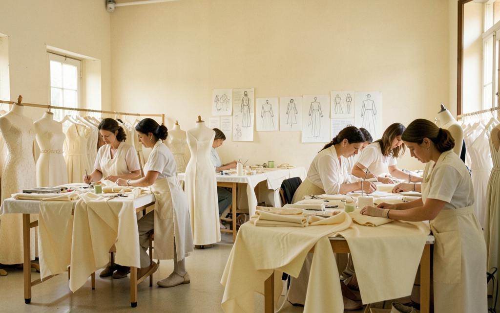 Alumnas trabajando en la escuela de Casa Tran Tran